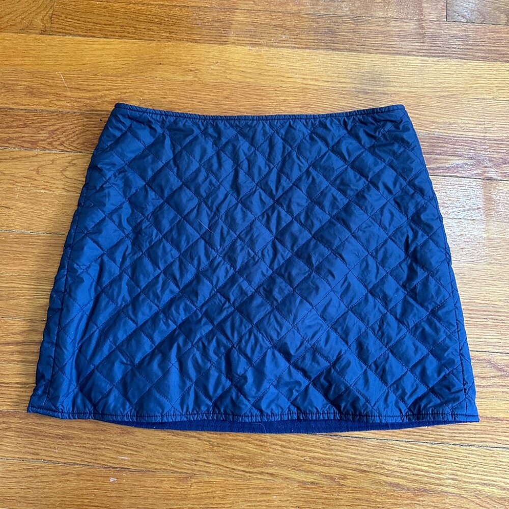 Who.A.U Quilted navy blue skirt. Large.